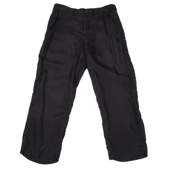 【中古】 コムデ給仕COMME des GARCONS 生産品洗いものキュプラパンツ 黒M位【レディース】