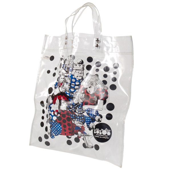 【中古】 コムデギャルソンCOMME des GARCONS 2013Xmas企画アリスインワンダーランドプリントPVCバッグ クリア【レディース】｜PLAYFUL