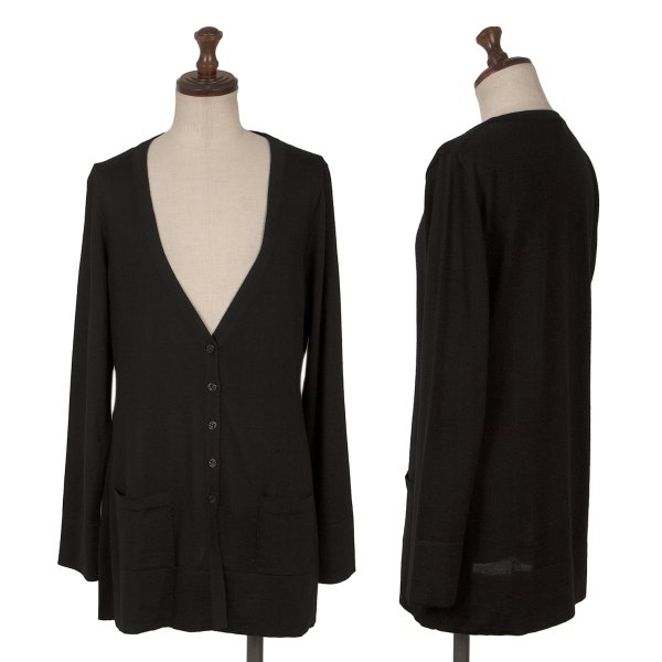 【中古】 ヨシエイナバyoshie inaba カシミヤニットカーディガン 黒M位【レディース】