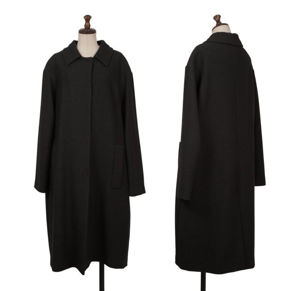 【中古】 サラ ランツィSARA LANZI 混紡ウールステンカラーコート 黒M【レディース】｜PLAYFUL