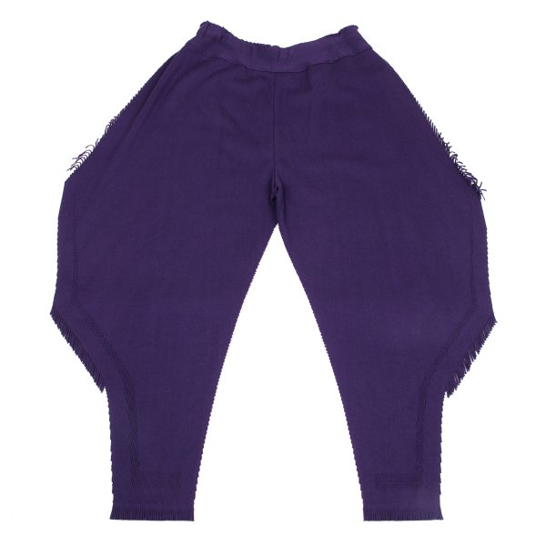 【中古】 イッセイミヤケISSEY MIYAKE A-POC INSIDE カッティングフリンジニットパンツ 紫2【レディース】