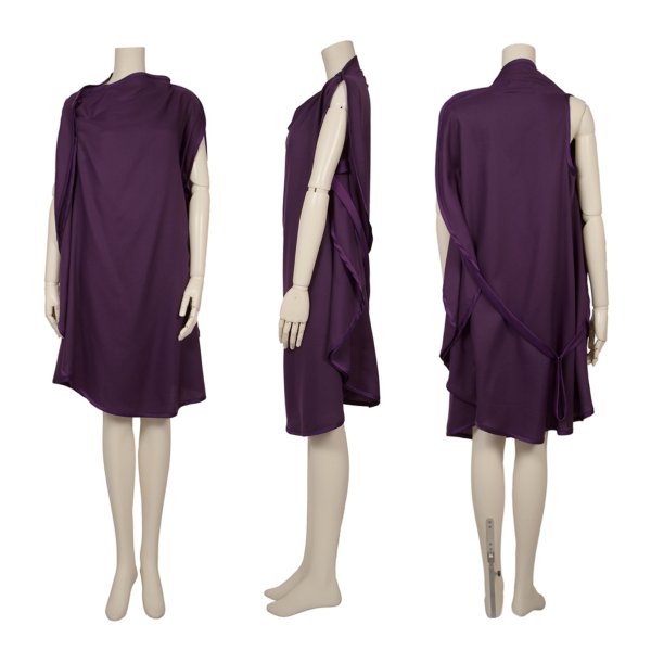 【中古】 イッセイミヤケISSEY MIYAKE 132 5. サークルシルエットノースリーブワンピース 紫3【レディース】｜PLAYFUL