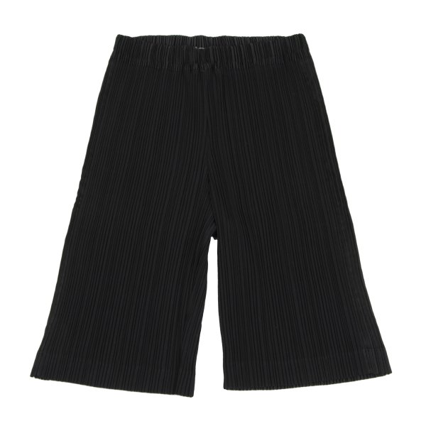 【中古】 イッセイミヤケISSEY MIYAKE プリーツサイド切替ハーフパンツ 黒L【レディース】|PLAYFUL