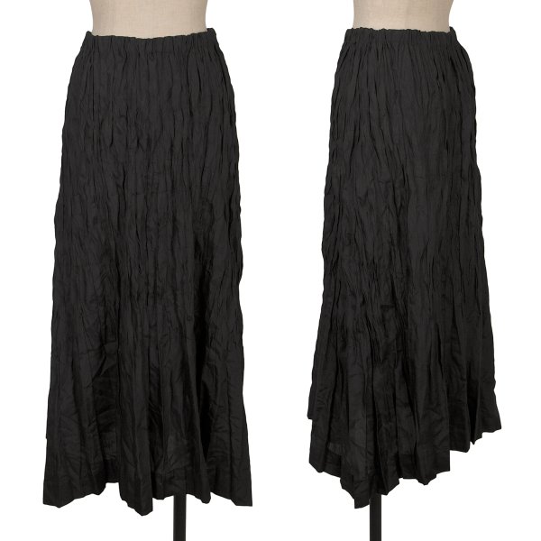 【中古】 イッセイミヤケISSEY MIYAKE シワプリーツロングスカート 黒L【レディース】｜PLAYFUL