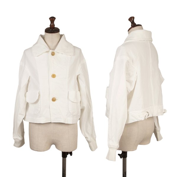 【中古】 コムデギャルソンCOMME des GARCONS エステルショートジャケット 白S【レディース】|PLAYFUL