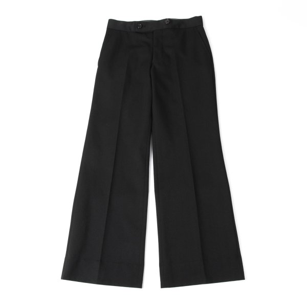 【中古】 コムデギャルソンCOMME des GARCONS ポリウールフレアパンツ 黒S【レディース】|PLAYFUL