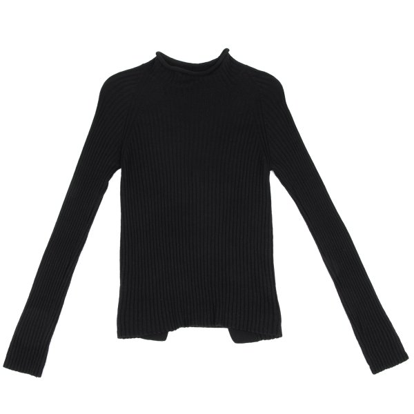 【中古】 ジャンポールゴルチエ オムJean Paul GAULTIER HOMME ウールバックオープンデザインリブニット 黒48【メンズ】|PLAYFUL