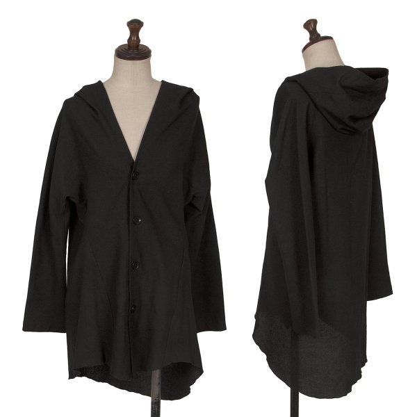 【中古】 ヨウジヤマモト ファムYohji Yamamoto FEMME サマーウールフーディージャケット 黒1【レディース】｜PLAYFUL