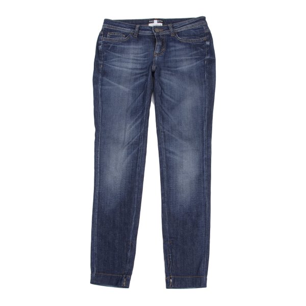 【中古】 ドルチェ&ガッバーナDOLCE&GABBANA ヘムジップストレッチスリムデニムパンツ インディゴ36【レディース】｜PLAYFUL 11,166円