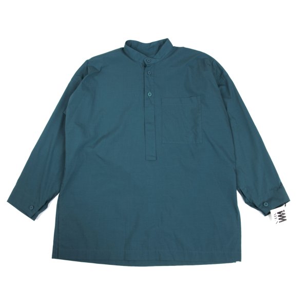 【中古】 イッセイミヤケ アイム メンISSEY MIYAKE IM MEN ポリコットンバンドカラープルオーバーシャツ 青2【メンズ】｜PLAYFUL