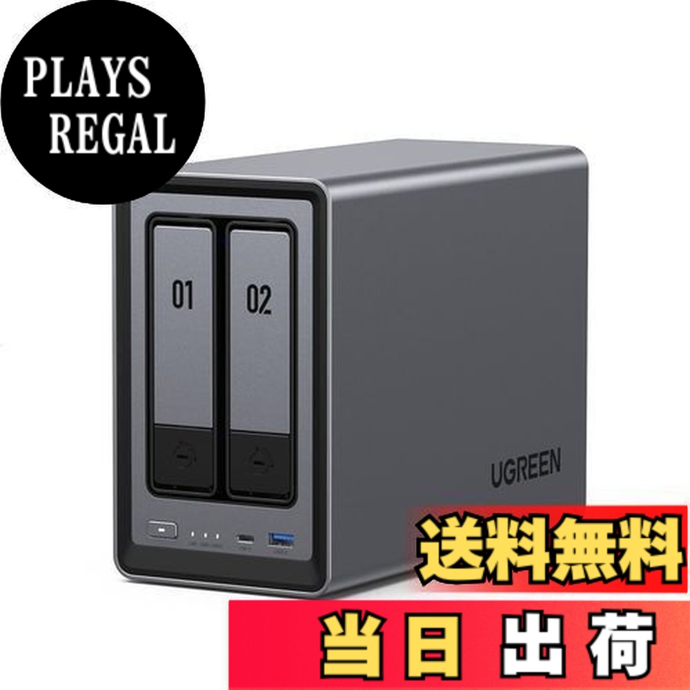 【貨物輸送無料】UGREEN NASync DXP2800 2ベイ事務机いの一番nas一揃いの道具、Intel N100クアッドコア中央処理装置、8GB DDR5 ランダムアクセス記憶装置、2.5GbE、2 * M.2 NVMe拡張スロット、4K HDMI、網状組織繋ぎ合わせる記憶装置(捉え所の無い運転は嘱するしていません)