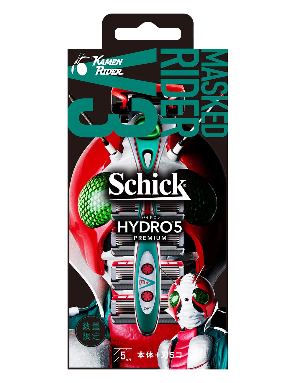 Schick(シック) シック Schick ハイドロ5プレミアム 仮面ライダーV3ホルダー(本体+刃5コ)画像