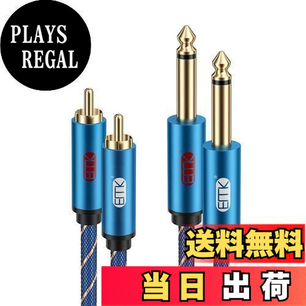 RCA 6V6 2本 EXFORM IZY 2R-6.3J-0.5M-BLK 【RCA - フォーンジャック 変換ケーブル