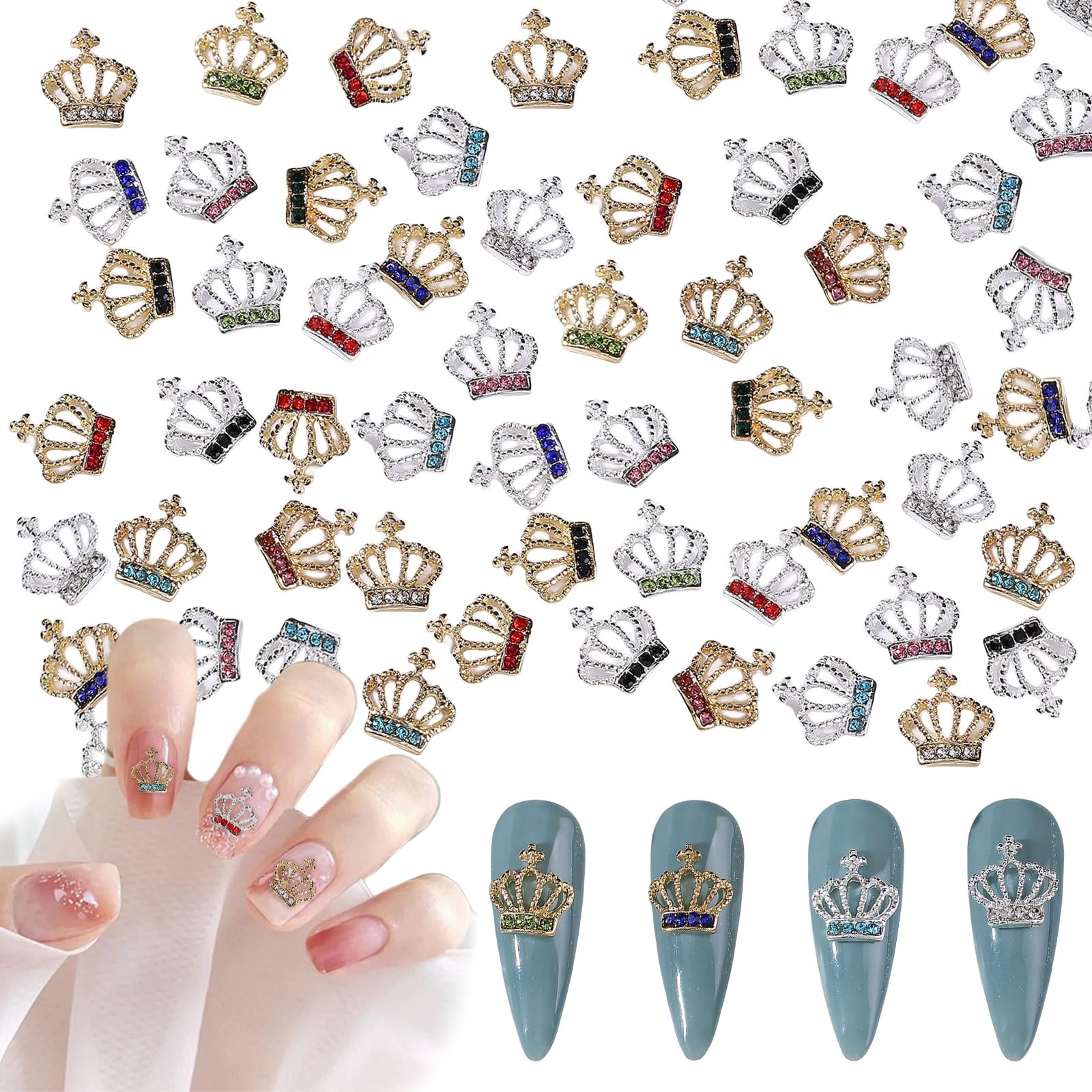 楽天市場】【送料無料】SensaBliss ネイルパーツ 王冠 3D立体 クラウン