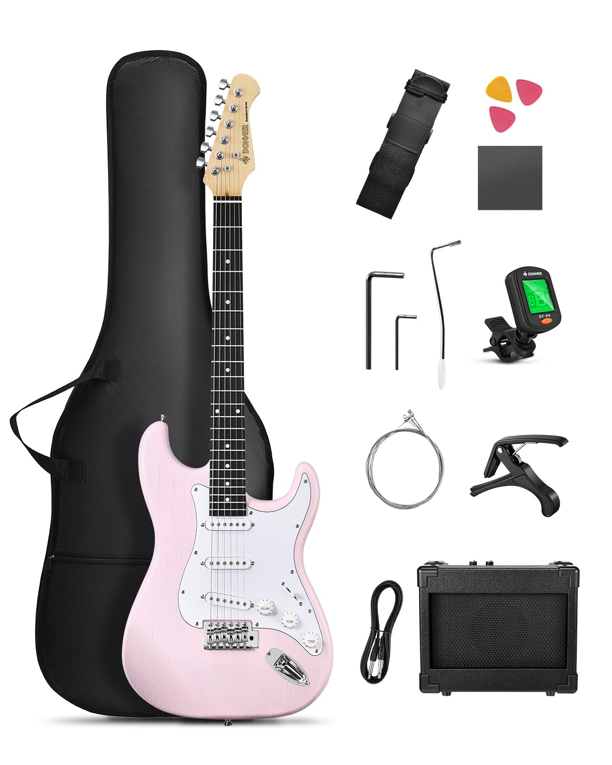楽天市場】【送料無料】Donner エレキギター 初心者セット STタイプ