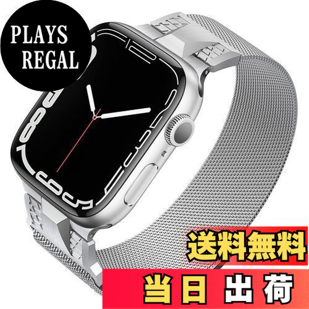【送料無料】【2024改良モデル】CABOBE コンパチブル アップルウォッチ バンド マグネット ステンレス 49mm/46mm/45mm/44mm/42mm Apple Watch バンド 耐衝撃 男女通用 対応 Apple Watch 10/9/8/7/SE/SE2/6/5/4/3/2/1 Ultra3/2/1 バンド ステンレス製 ビジネス 高級ベルト(49/ 4,898円