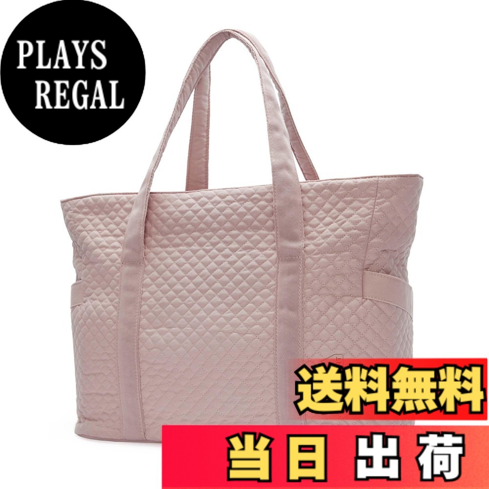 【送料無料】[BAGSMART] レディーストートバッグ パフィートートバッグ 手提げバッグ 仕切り付き 軽量 大容量 多収納 トラベルバッグ 旅行 通勤 色：ピンク