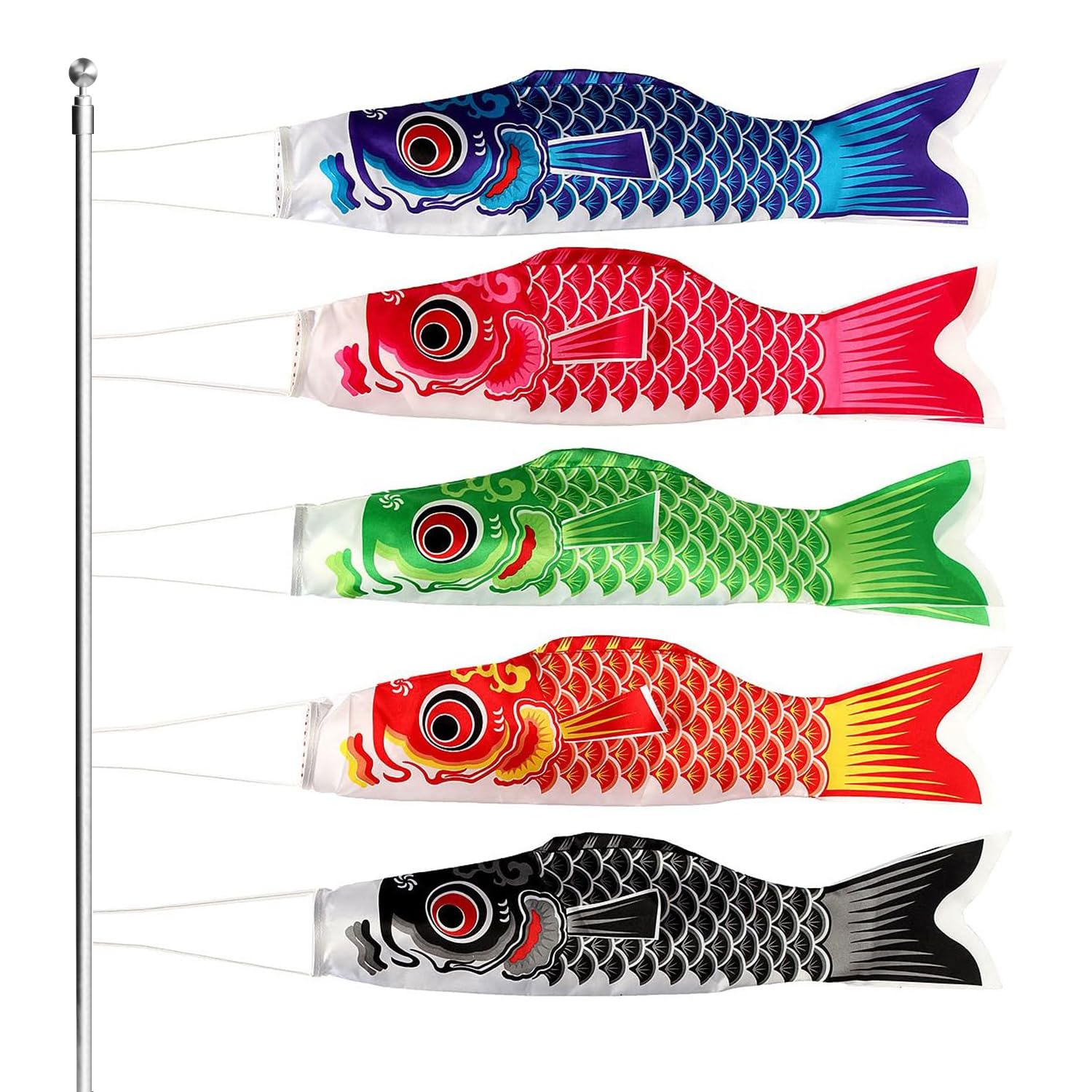 ベランダ用鯉のぼりセット★空鯉 平安豊久 鯉のぼり ワンタッチガーデン鯉 空鯉 1.2m お庭用 庭園