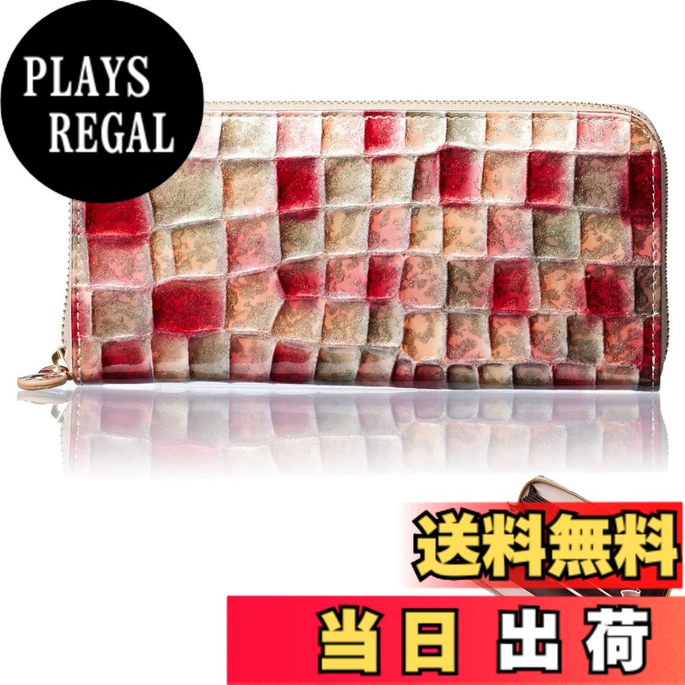 【送料無料】[FRANCK ROSSINI] イタリア LIFE(MASINI) 社製 仔牛革 週刊文春 掲載商品 Align アライン レディース 長財布 エナメル マルチカラー 美しく 軽くて 使いやすい カード縦型収納 大型BOX小銭入 母の日 プ 色：L.Pink、サイズ：幅20cmx高さ9.5cmx奥行き2.5cm｜PLAYS REGAL
