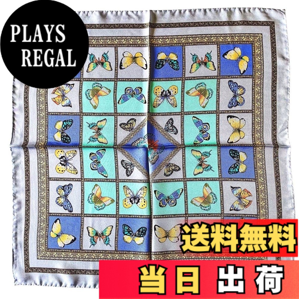 【貨物輸送無料】[G.Barsanti\u0026Figli] バルサンティ えり巻き レディース 絹地100% 小判 50x50 まっ四角 イタリア製 夢見鳥 色：点火装置青色、大きさ：Free Size