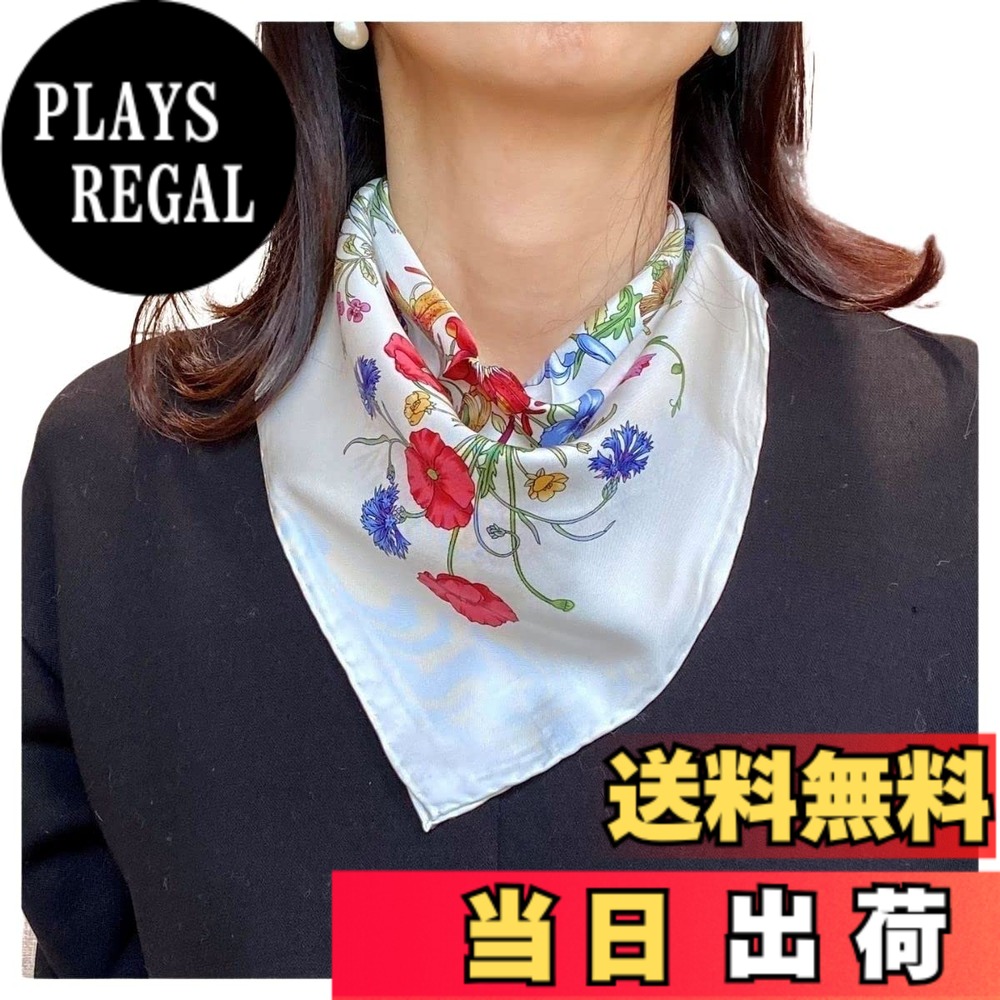 【送料無料】[Massimo Ravinale] マッシモ ラヴィナーレ スカーフ レディース シルク100% 小判 50x50 正方形 イタリア製フィオーレ ビアンコ 色：ビアンコ、サイズ：Free Size