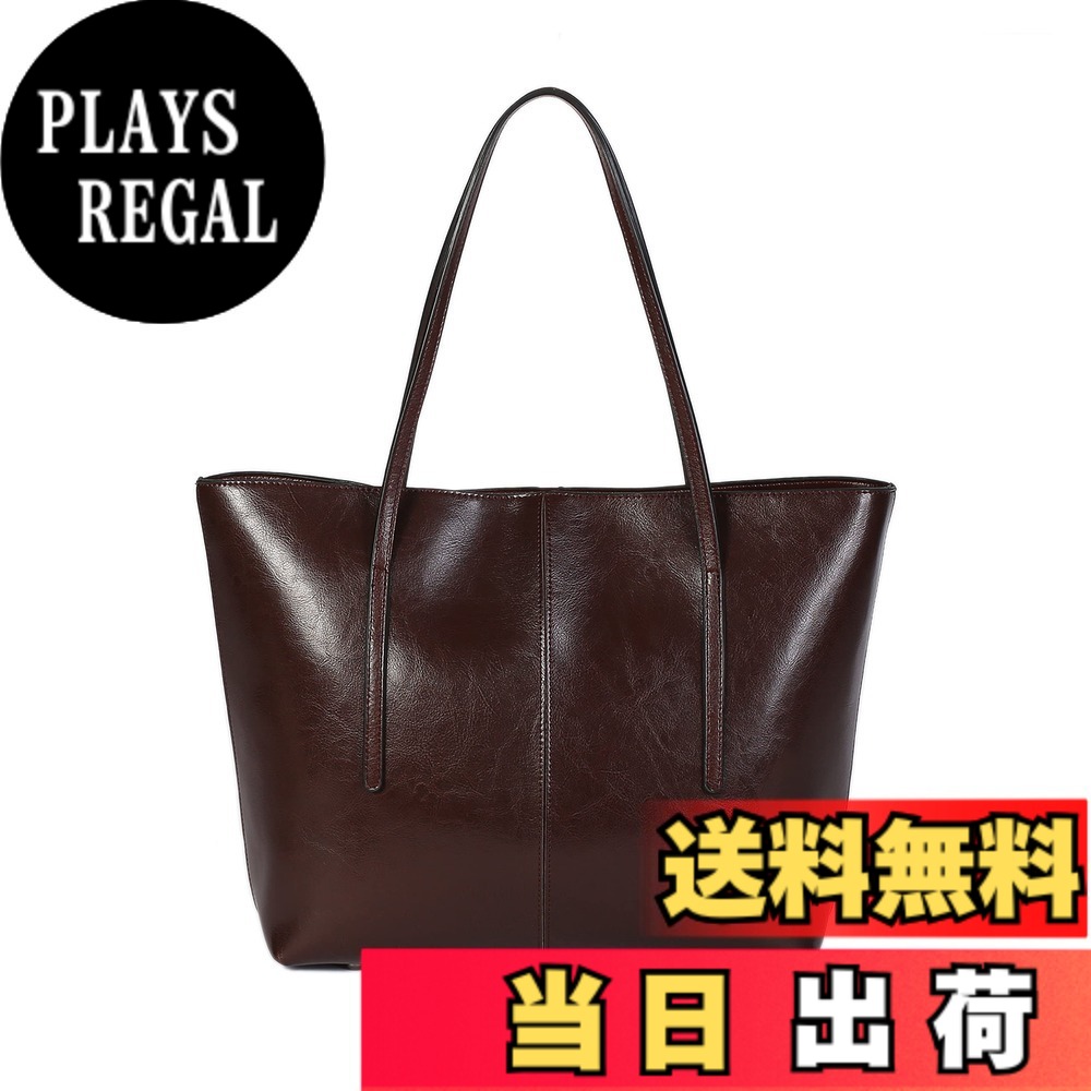 【送料無料】[FSD.WG] トートバッグ レディース ビジネスバッグ イタリア産牛革 大容量 2way ハンドバッグ ショルダーバッグ 肩掛け A4 婦人用カバン 就活 通勤 通学 ビジネス 入学式 旅行 色：COFFEE、サイズ：L｜PLAYS REGAL