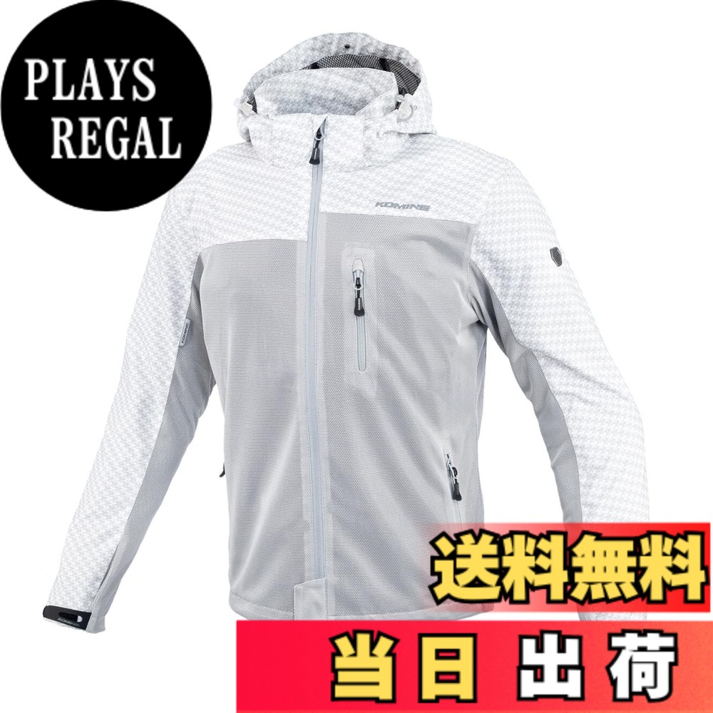 【送料無料】[コミネ] バイク用 プロテクトメッシュパーカ-テン JK-114 JK-1143 1096 春夏秋向け プロテクター CE規格レベル2 メッシュ素材 色：K Chidori Silver、サイズ：2XL 15,456円