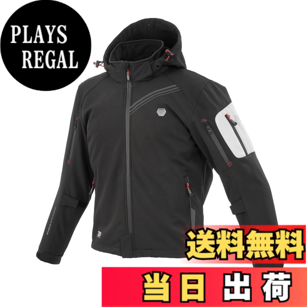 【送料無料】[コミネ] バイク用 プロテクトソフトシェルウィンターパーカ-イフ JK-579 JK-5791 JK-5792 JK-5793 秋冬春向け 防寒 CE規格レベル2 CE規格 ストレッチ素材 防風 プロテクター 色：ブラック、サイズ：2XL