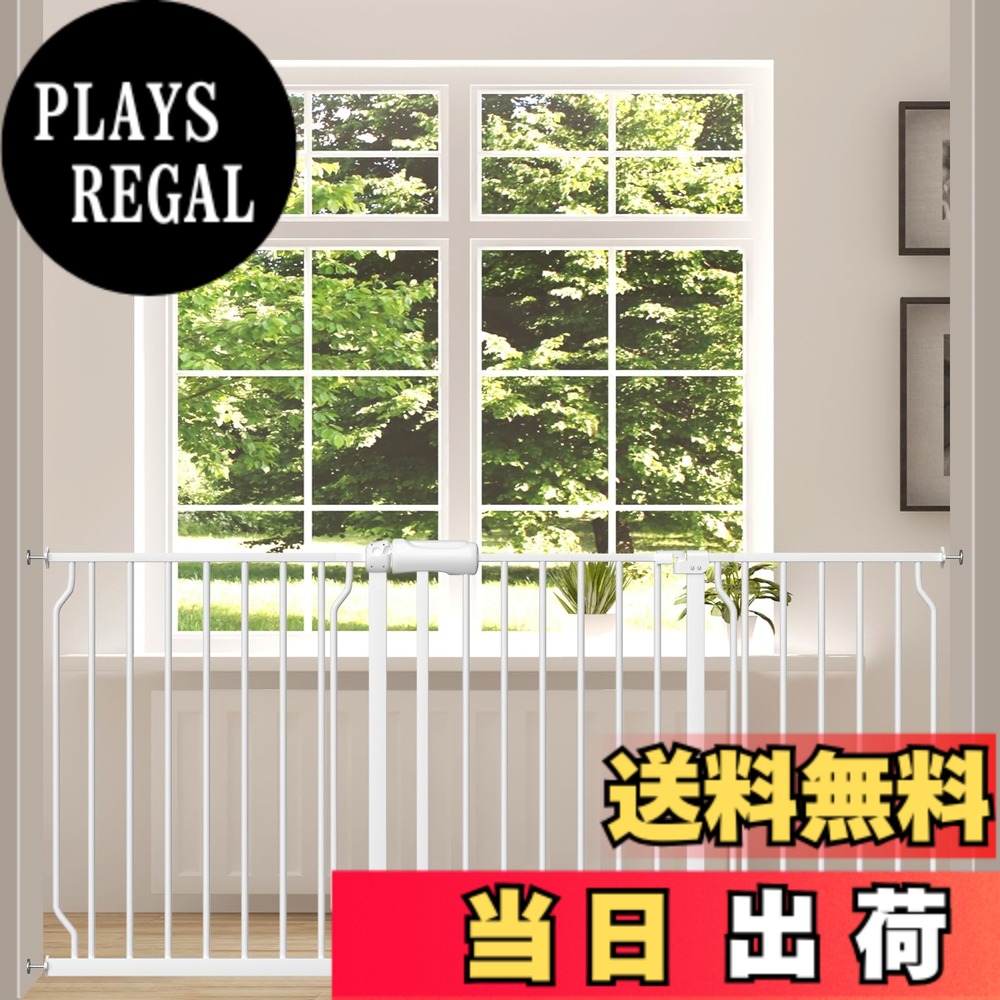 【送料無料】エルフ ベビー(Fairy Baby)ベビーゲート 階段上 ペットゲート ベビーフェンス 適用幅61-254cm ビデオ付き 突っ張り式 オートクローズ機能 扉開閉式 赤ちゃん ゲート ベビーガード 柵 拡張付き 補強部品付き 高さ78cm 色：ホワイト、サイズ：取付幅158-170cm