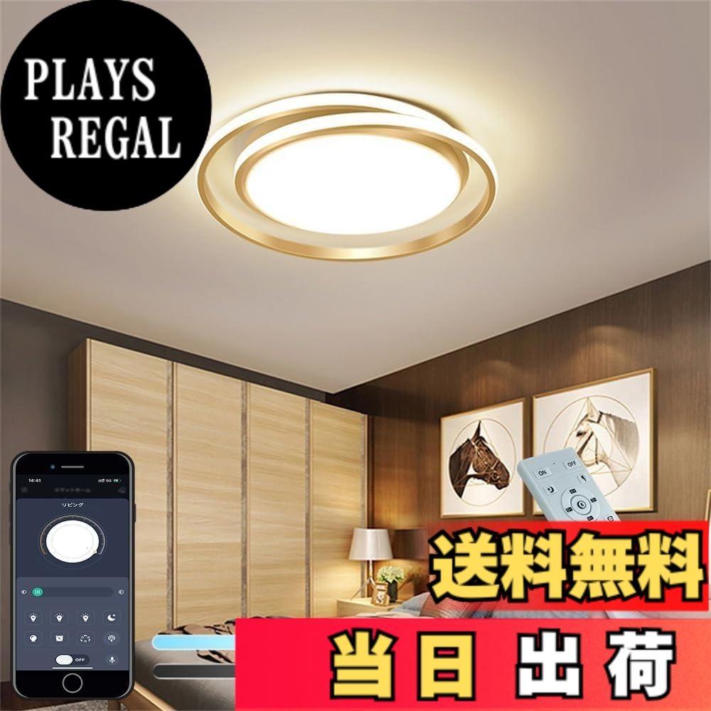 【送料無料】KOVOL 315LED シーリングライト 色：ゴールド枠、サイズ：直径50CM 8-12畳｜PLAYS REGAL