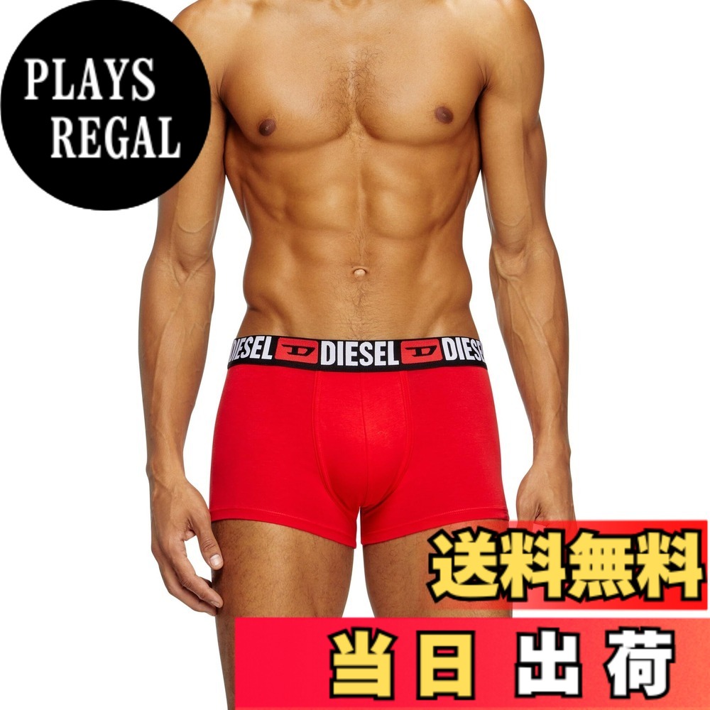 【貨物輸送無料】[Diesel] [ディーゼル] メンズ ボクサーズボン下 3枚容器に並べる 00ST3V0DDAI 色：赤いこと、大きさ：M