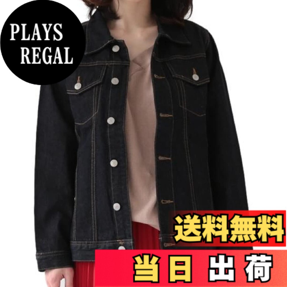 【送料無料】[スリーピングシープ] 大人女子の定番 デニム ジャケット Gジャン レディース ウエスト スリム スタンダート アウター ジージャン 羽織り 大きいサイズ カジュアル シンプル 色：ワンウォッシュネイビー、サイズ：L