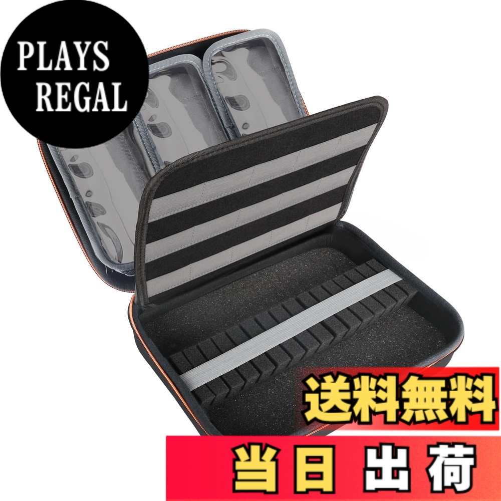 【貨物輸送無料】USA GEAR XL セミハードシェルダーツケース ダーツ用ダーツキャリングケース (15本) ダーツ心付け ダーツ矢がら ダーツ航空 余分の物のダーツ付属物 ソフトチップダーツとスチールチップダーツに相応う  色：黒いこと：並行輸入品、大きさ：X-Large