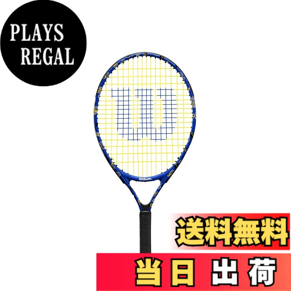 【貨物輸送無料】Wilson(ウイルソン) 硬式 庭球櫂 MINIONS 3.0 JR (ミニオン お坊っちゃん) 黄色/黒いこと キッズ お坊っちゃん 2歳~小学生向け 19in~25in [ガット張り上げ済] 色：黄色/黒いこと、大きさ：23in