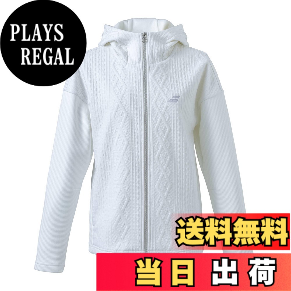 【貨物輸送無料】バボラ(Babolat) PURE SWEAT JACKETPURE SWEAT JACKETレディース 色：白いこと(WH00)、大きさ：M