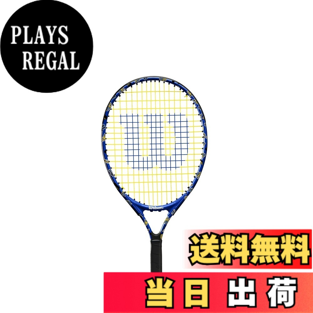 【貨物輸送無料】Wilson(ウイルソン) 硬式 庭球櫂 MINIONS 3.0 JR (ミニオン お坊っちゃん) 黄色/黒いこと キッズ お坊っちゃん 2歳~小学生向け 19in~25in [ガット張り上げ済] 色：黄色/黒いこと、大きさ：21in