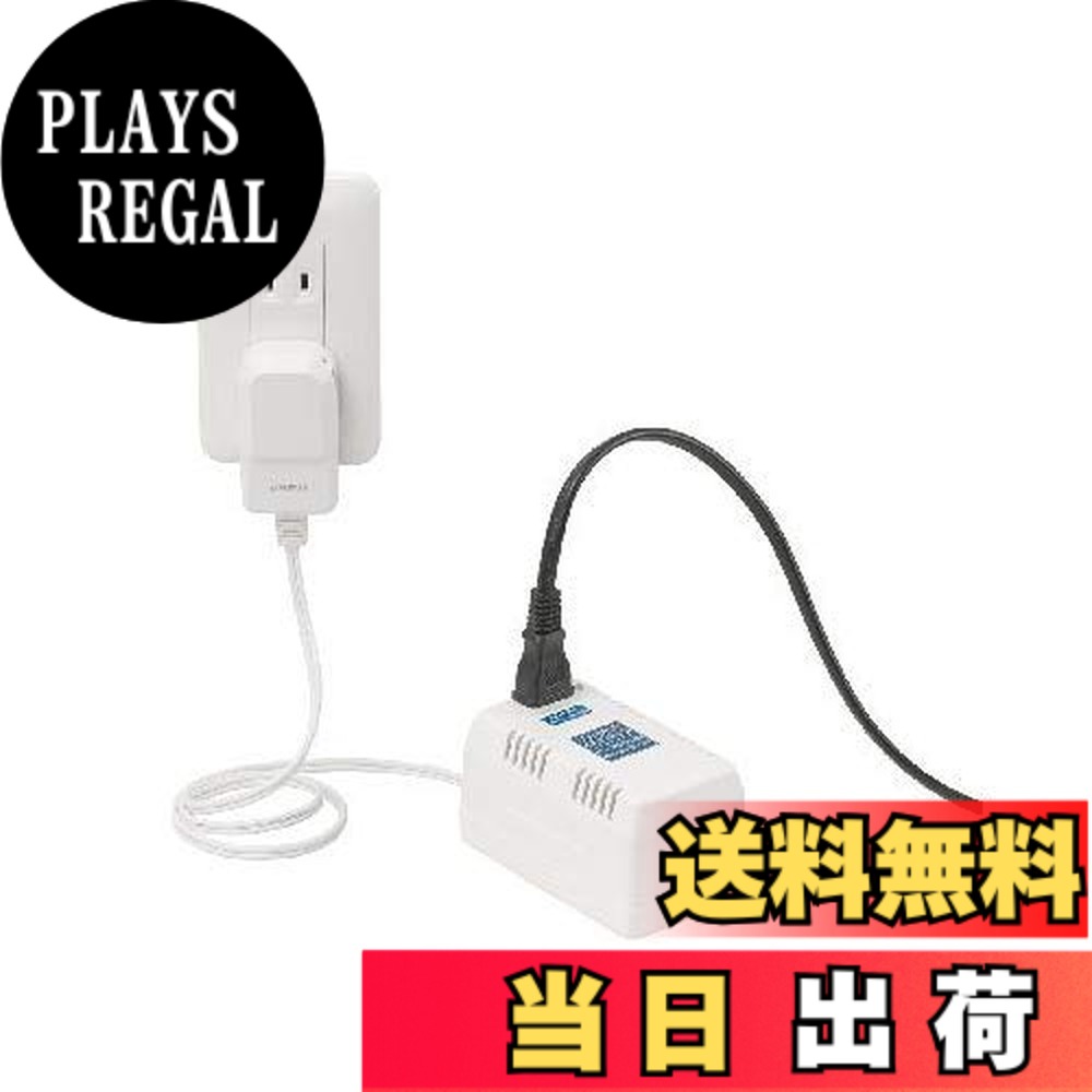 【送料無料】ヤザワコーポレーション 海外専用 プラグが変形する変圧器 300W/120W HTDM130240V300120W 色：ホワイト、サイズ：W6xH10.5xD6.2cm