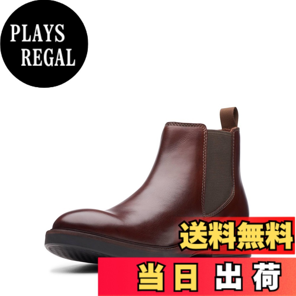 【送料無料】Clarks メンズ ポールソンアップ 本革ブーツ サイドゴア 色：マホガニーレザー、サイズ：26.0 cm｜PLAYS REGAL