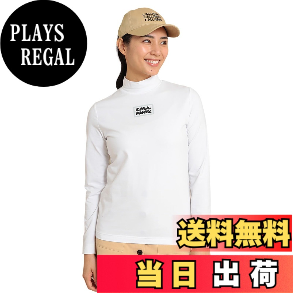 【貨物輸送無料】Callaway(キャロウェイ) レディース 長袖 モックネックシャツ(ブランド名ロゴタイプ・伸ばすこと性) / ゴルフ 下着類 / C24133200レディース 色：1030_白いこと、大きさ：LL