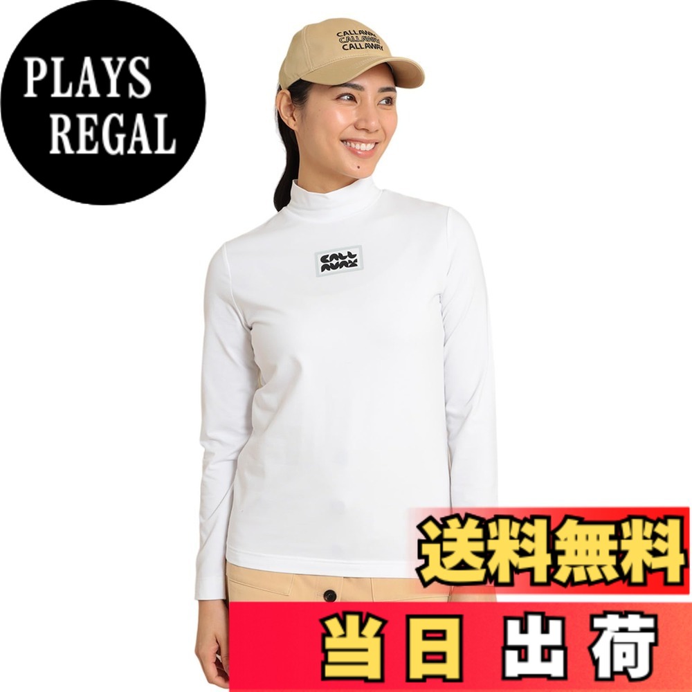 【貨物輸送無料】Callaway(キャロウェイ) レディース 長袖 モックネックシャツ(ブランド名ロゴタイプ・伸ばすこと性) / ゴルフ 下着類 / C24133200レディース 色：1030_白いこと、大きさ：M