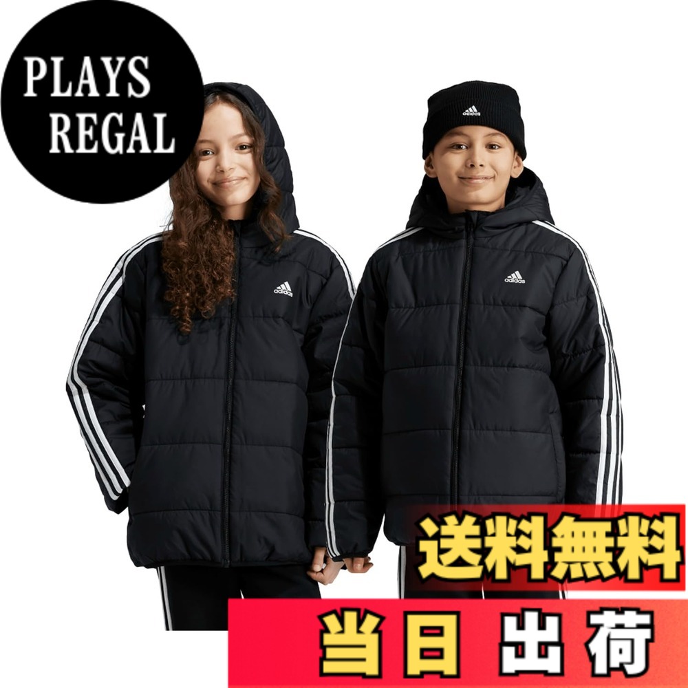 【送料無料】adidas(アディダス) ジャケット キッズエッセンシャルズ 3ストライプス パデッドジャケット JTH12ボーイズ 色：ブラック/ホワイト(IV9512)、サイズ：160