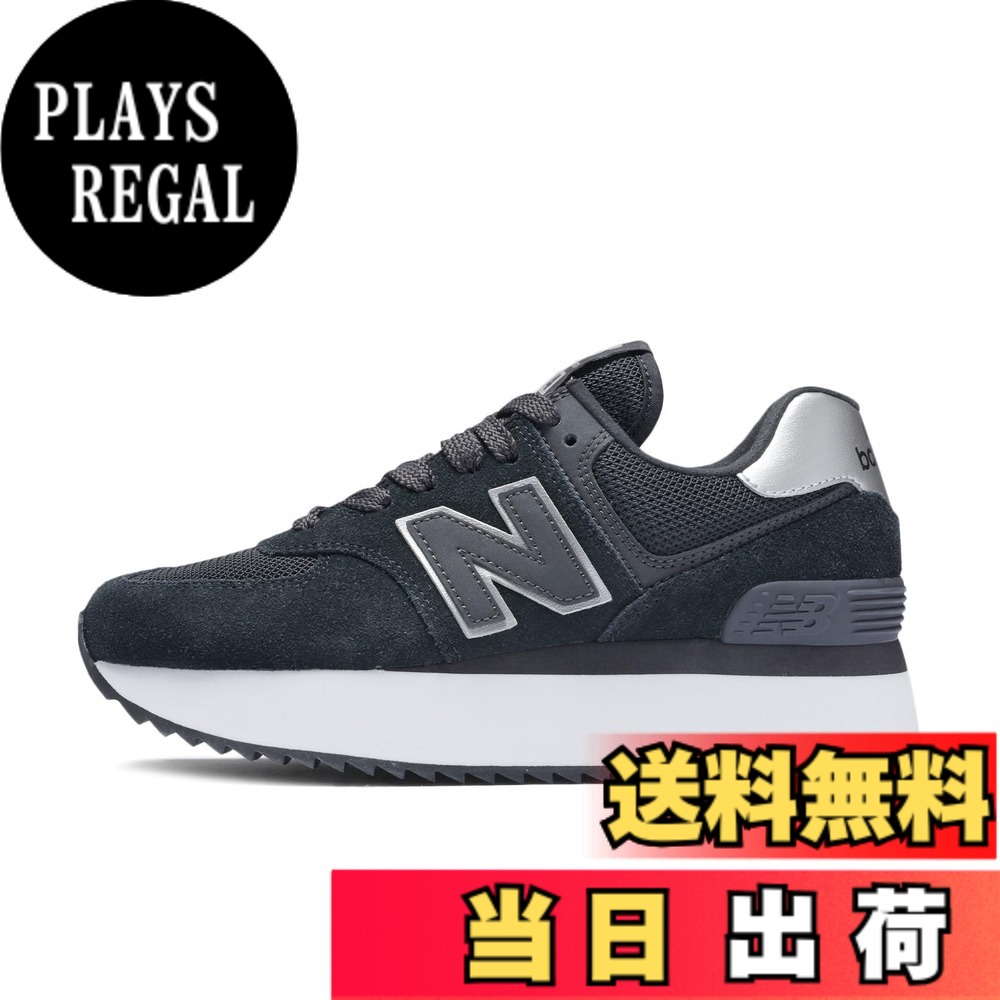 【送料無料】new balance(ニューバランス) レディース WL574Z 574+ 厚底 現行モデル レディーススニーカー 色：NJ(BLACK)、サイズ：25.0 cm B