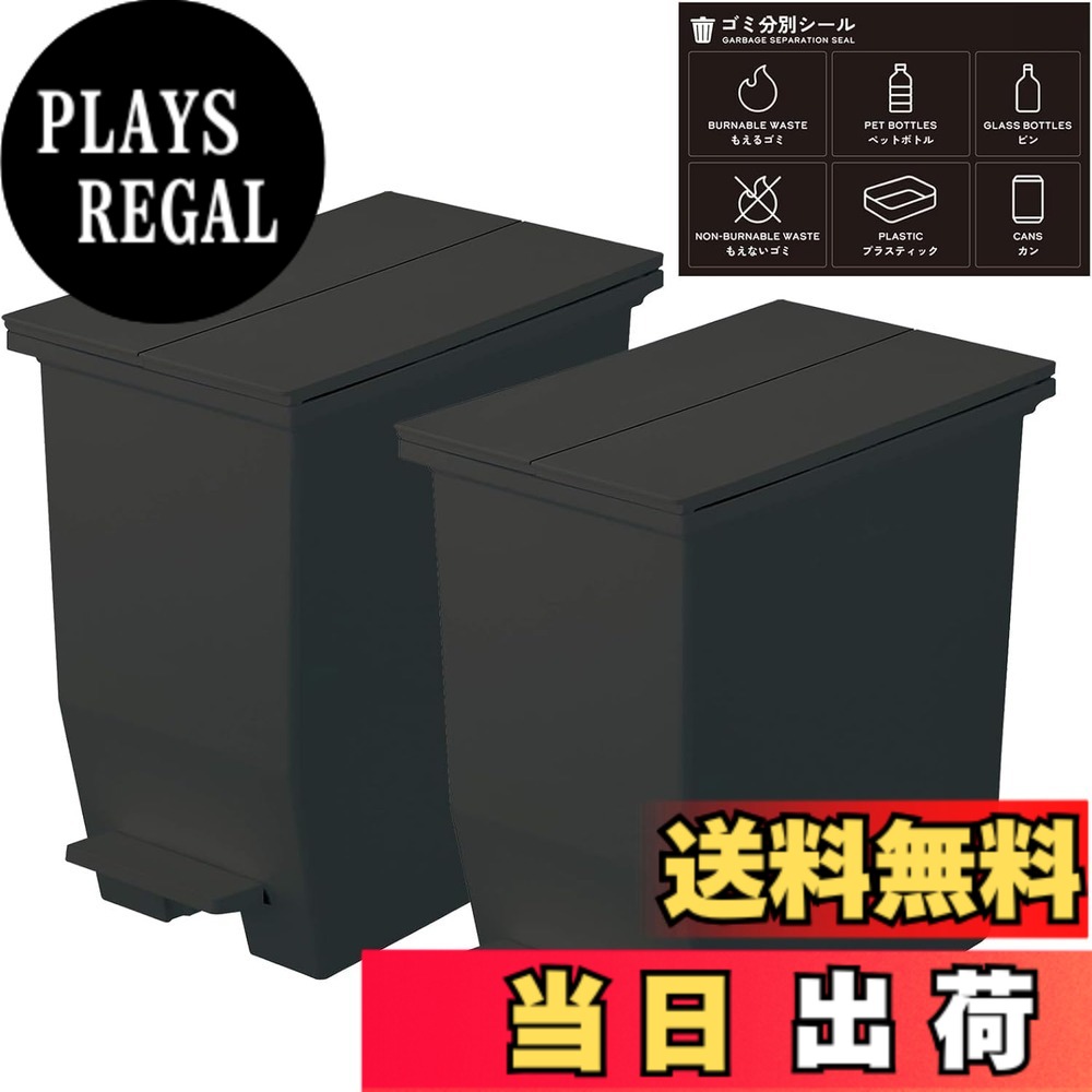 【送料無料】リス(RISU) ソロウ ゴミ箱 ふた付き ペダルオープン 両開き 抗菌 加工 日本製 おしゃれ キッチン 分別 スリム キャスター付き ダストボックス カップボード バリエーション 色：ブラック、サイズ：20L