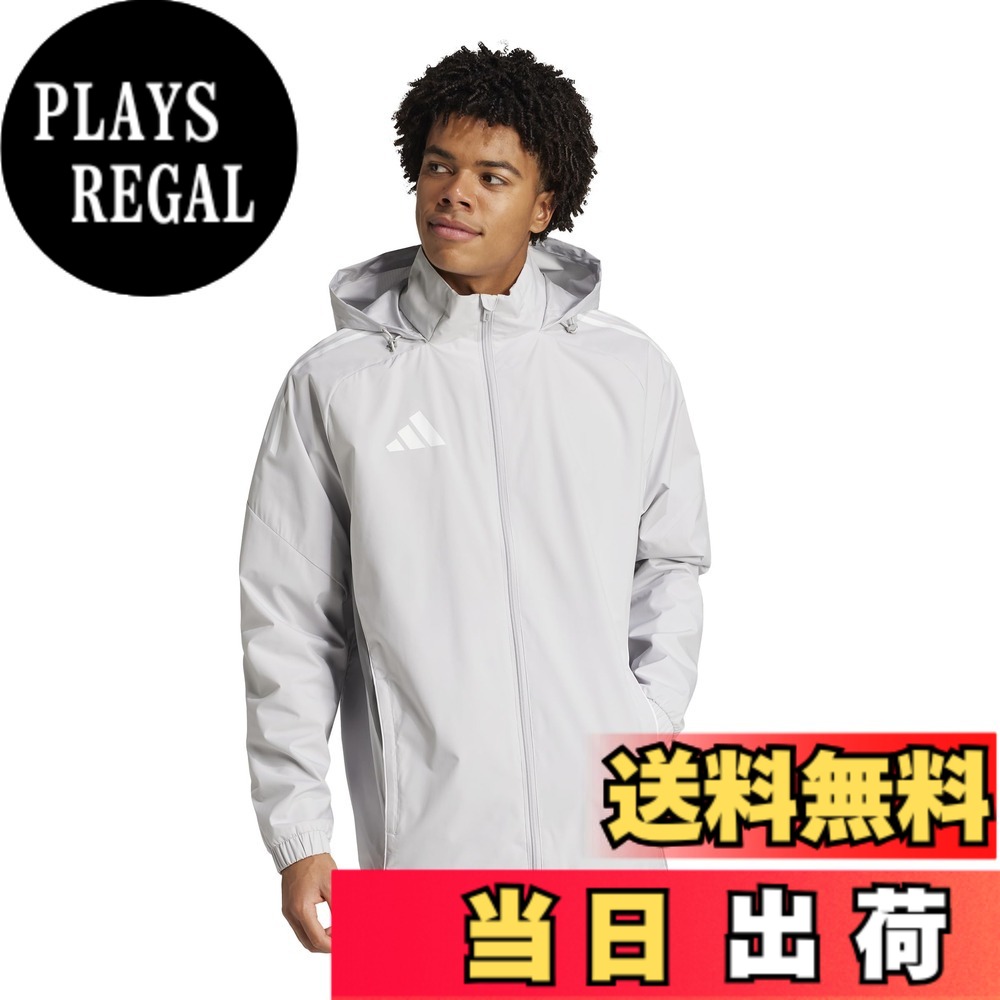【貨物輸送無料】adidas(アディダス) 蹴球 ジャケットティロ 25 競り合い オールウェザージャケット JSJ90メンズ 色：野球クラブともし火薄墨色 (JI8961)、大きさ：XL