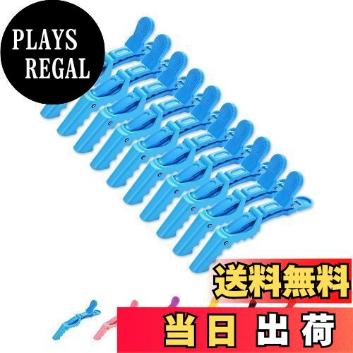 【送料無料】ZeniMart 10本セット ワニクリップ ダッカール プロ用 サロンヘアクリップ ドラゴンクリップ メンズ レディーズ ヘアクリップ ヘアピン ヘアクリップ バレッタ髪留め 理髪 強力 髪クリップ 美容 美容師 美容業界 業務用 (ブルー)画像