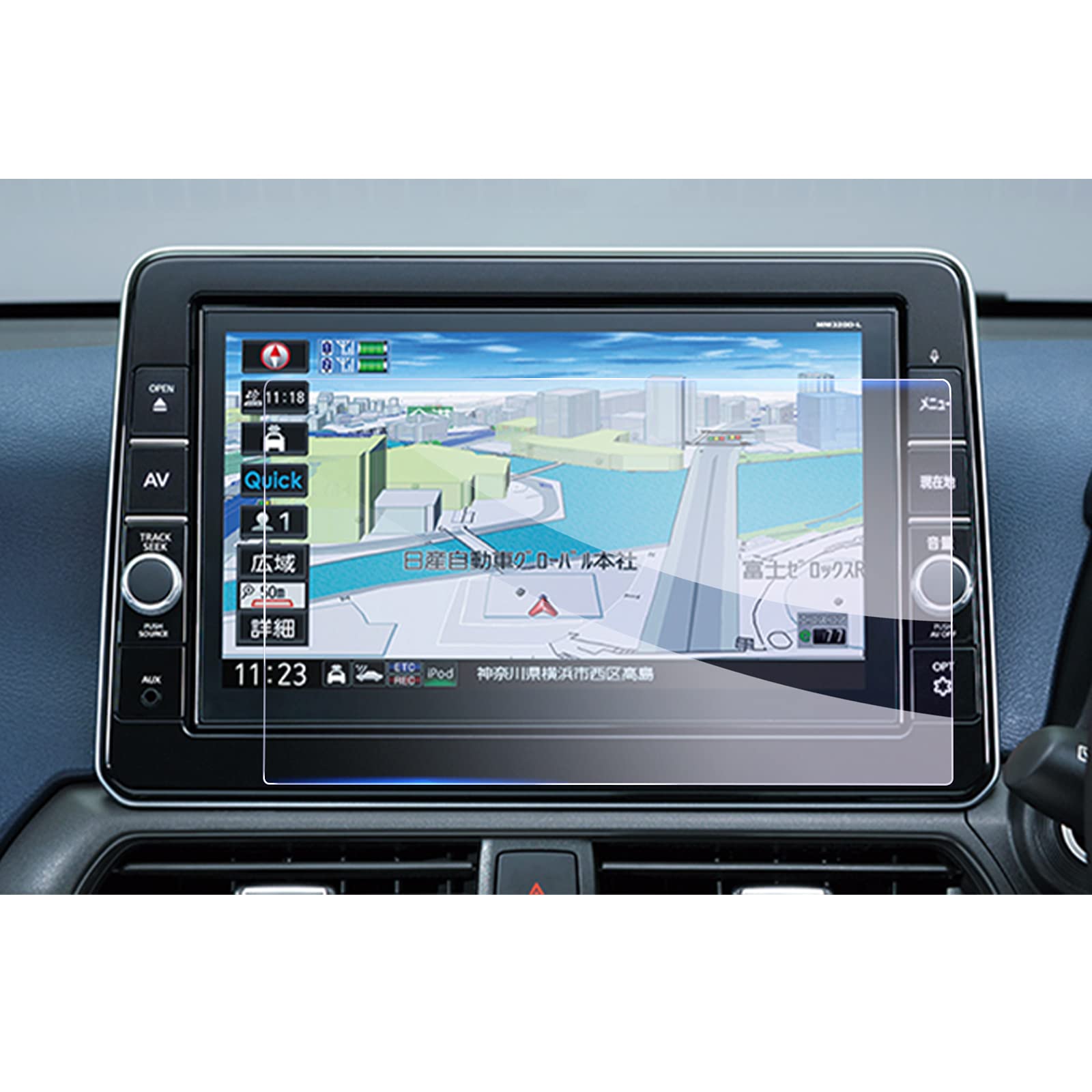 【送料無料】【GAFAT】NISSAN 日産 MJ321D-L/MJ121D-L/MM321D-L/MM321D-L 9インチ 2022年モデル サクラ カーナビ ノート デイズ ナビ専用フィルム ノートオーラ キックス ルークス 車用液晶保護フィルム センターディスプレイ 専用ガラスフィルム 9H硬度 アンチグレア 透画像