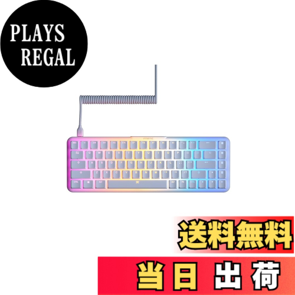 【送料無料】FnaticGear STREAK65 LP WHITE US テンキーレス US配列 68キー ゲーミングキーボード KB0006-005 KB738｜PLAYS REGAL