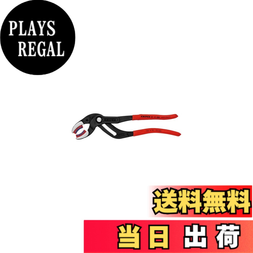 【送料無料】クニペックス KNIPEX 8111-250 パイププライヤー(プラスチックアゴ付)(SB)｜PLAYS REGAL