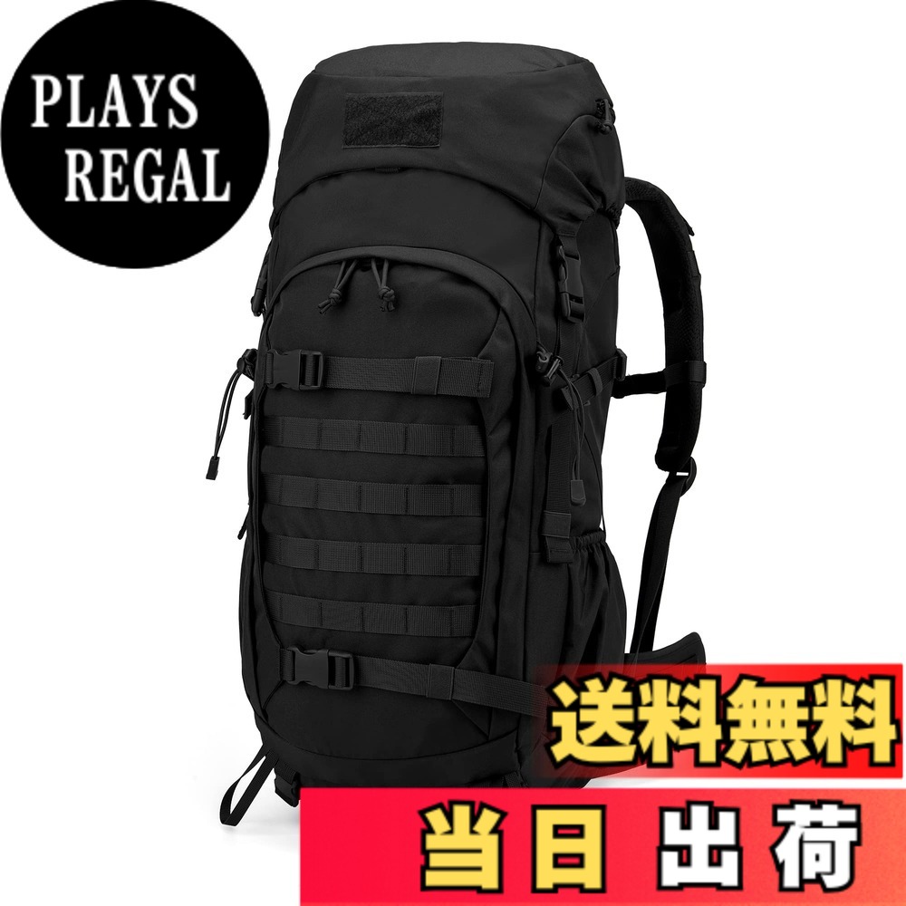 【送料無料】[Mardingtop] 50L バックパック 大容量 レインカバー付 タクティカルリュックサック キャンプ 登山 モールシステム ミリタリーリュック 軍用バッグ サバイバル トレッキング 大型 旅行 防災