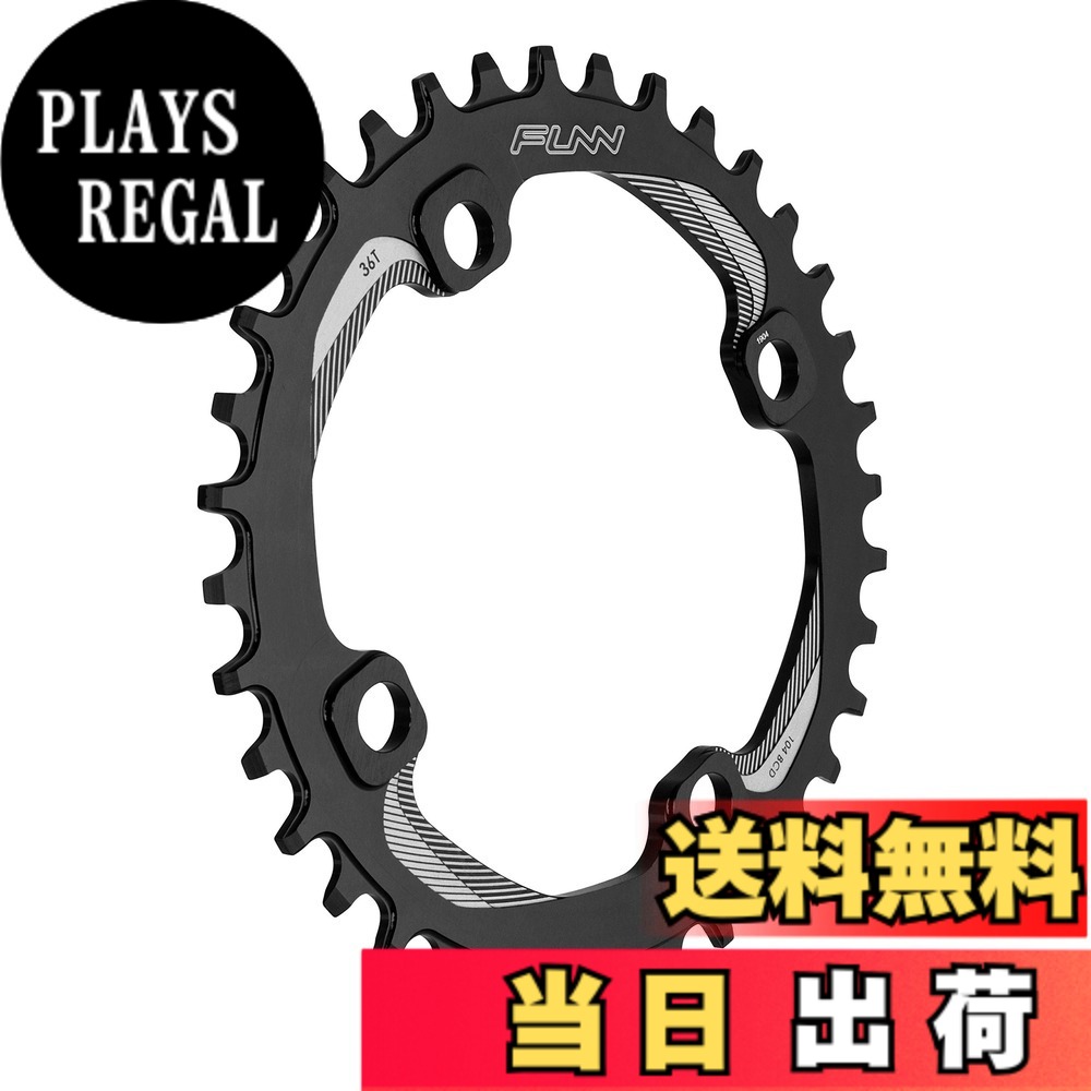 【送料無料】Funn(ファン)　 ソロ（Solo）ナローワイドチェーンリング, BCD 104mm(36T, ブラック)